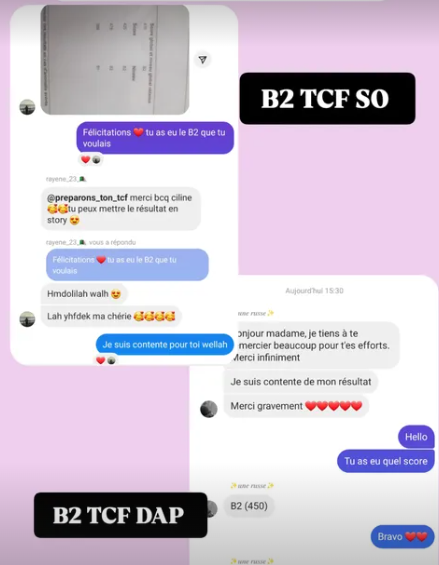 B2 au TCF SO et DAP